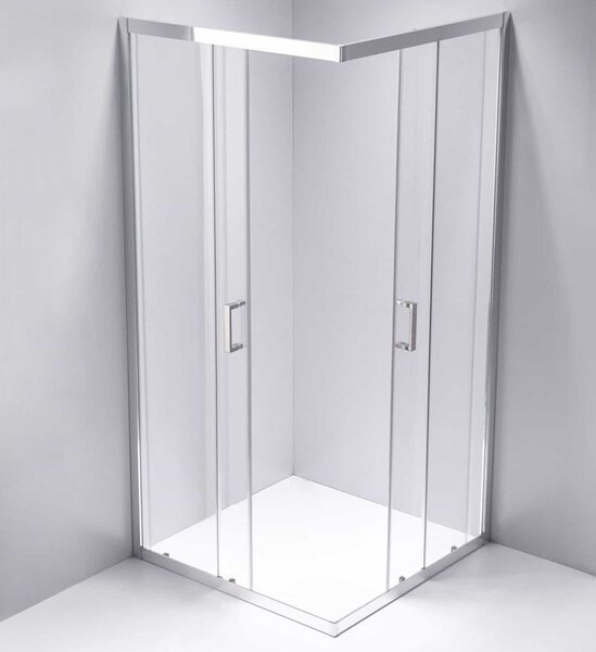 BPS-koupelny Čtvercový sprchový kout HYD-SK102B 90x90 chrom/transparent - bez vaničky