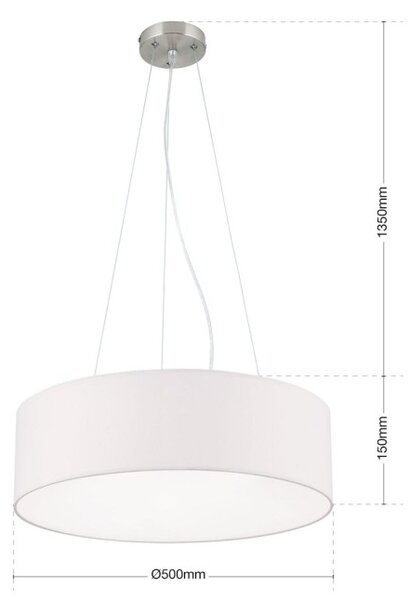 Orion HL6-1632/3 Weiss Závěsné svítidlo UFO bílé, průměr 50cm