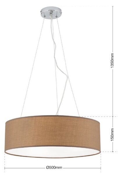 Orion HL6-1632/3Braun Závěsné svítidlo UFO hnědé, průměr 50cm