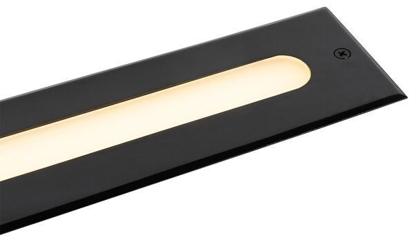 Sada 2 moderních zemních bodových světel černá 50 cm vč. LED IP65 - Eline