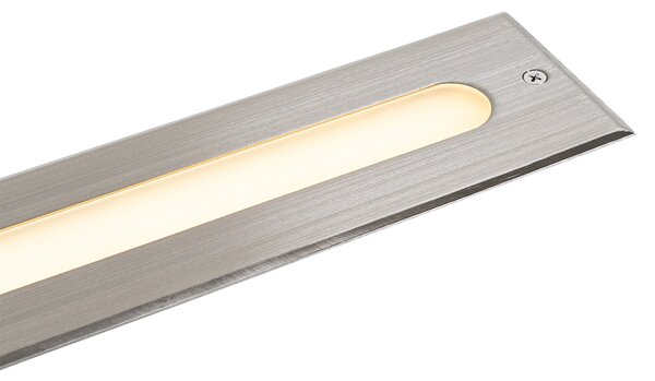 Sada 2 moderních zemních bodových svítidel ocel 50 cm vč. LED IP65 - Eline