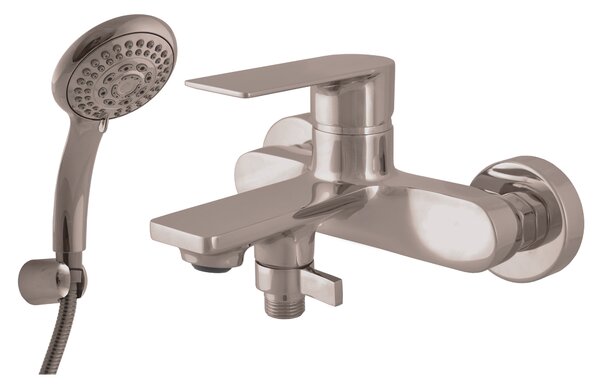 Slezák - RAV Vanová baterie NIL se sprchovým setem - NL154.5/1MGL, Metal Grey lesk