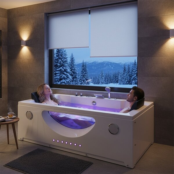 BPS-koupelny Hydromasážní vana HYD-LE659 180×90 bez ohřevu vody