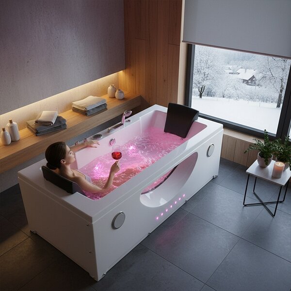 BPS-koupelny Hydromasážní vana HYD-LE659 180×90 bez ohřevu vody