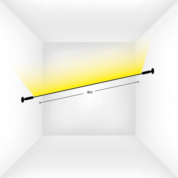 SLC S40140X VÝPRODEJ VZORKU - Profil SLC Skyline Black 11mm PVC 4m + LED pásek IP20 2700K vč. driveru 24V 100W - TLG