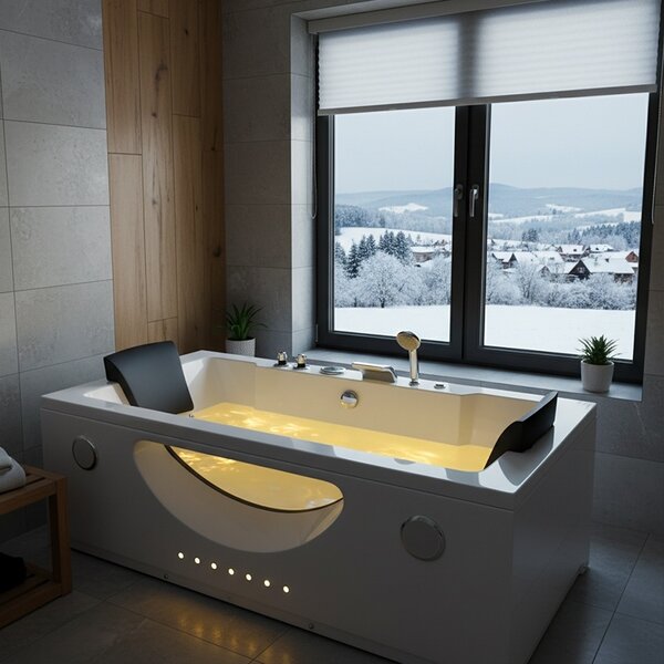 BPS-koupelny Hydromasážní vana HYD-LE659 180×90 bez ohřevu vody