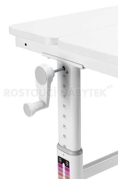 Dětský rostoucí psací stůl RIOMA bílo-šedý