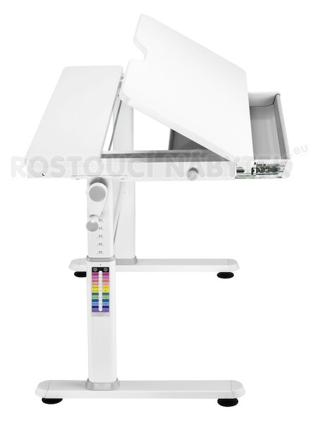 Dětský rostoucí psací stůl RIOMA bílo-šedý