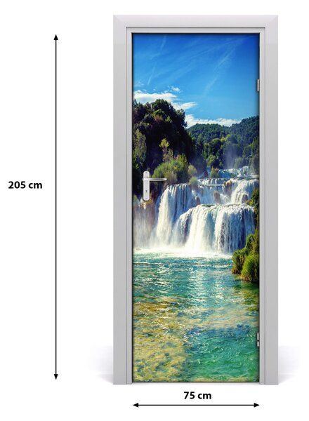 Fototapeta na dveře vodopád Krka 75x205 cm
