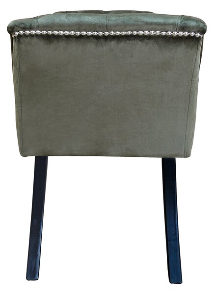 Designová lavice, olivově zelená Velvet látka / kaučukové dřevo, HEMY TYP 2
