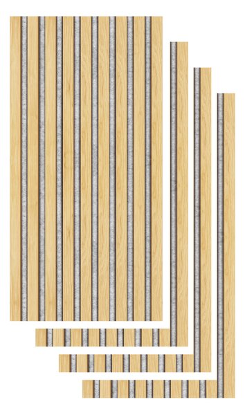 Windu Akustické obkladové panely, dekor Dýha Dub světlý evropský 800x400mm, 4ks, 0,32m2