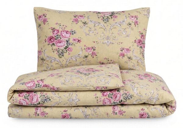 Kvalitex Bavlněné povlečení PROVENCE COLLECTION Cler žlutá 1x 220/200, 2x 70/90cm