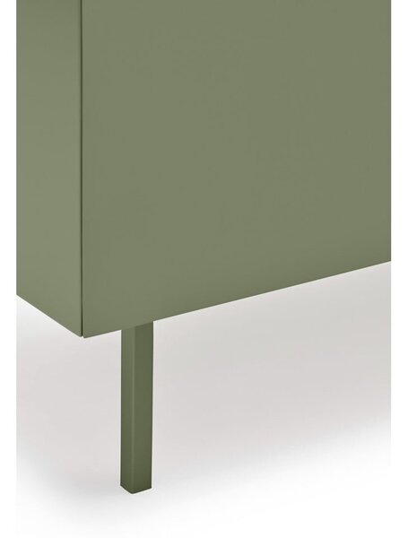 Nízká komoda v dekoru dubu v zeleno-přírodní barvě 165x78 cm Arista – Teulat