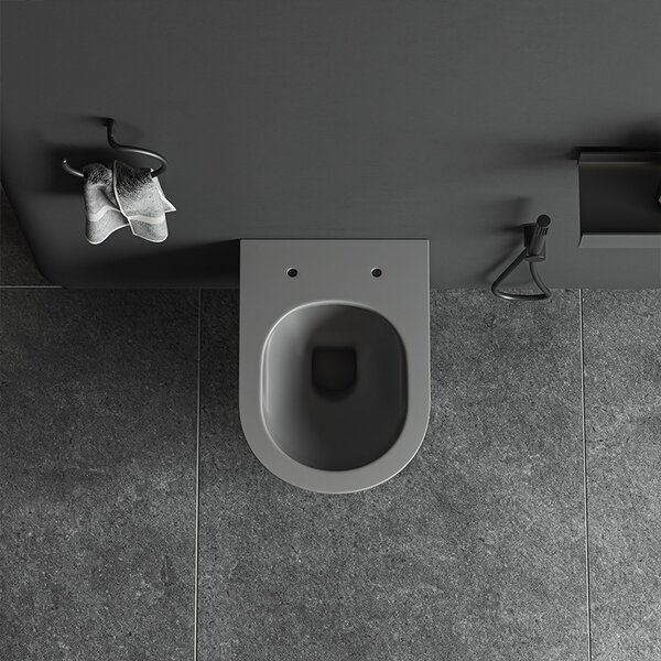 BPS-koupelny Závěsná WC mísa se SoftClose sedátkem HYD-7287, šedá mat