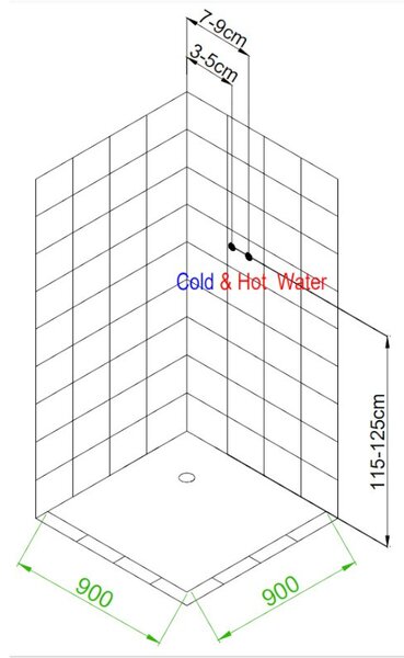 BPS-koupelny Hydromasážní box LISA 90x90