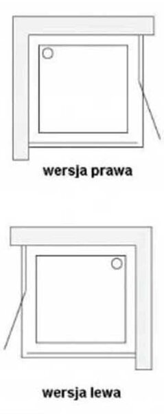 BPS-koupelny Čtvercový sprchový kout HYD-SK04BSA 80x80 černá/transparent - bez vaničky