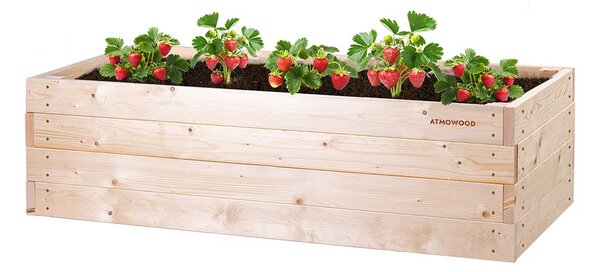 ATMOWOOD Smrkový vyvýšený záhon 200 x 100 x 56 cm hnědý