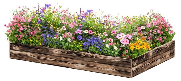 ATMOWOOD Dřevěný vyvýšený záhon 160 x 100 x 20 cm - opálený hnědý