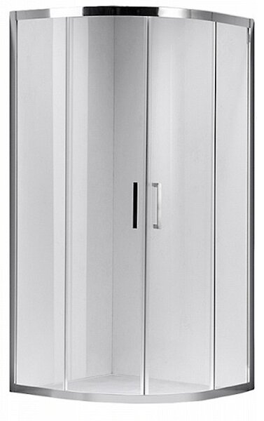 BPS-koupelny Čtvrtkruhový sprchový kout HYD-RK101C 100x100 chrom/transparent - bez vaničky