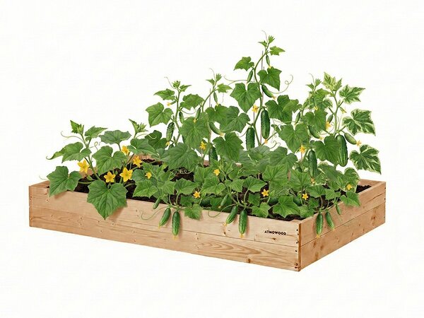 ATMOWOOD Modřínový vyvýšený záhon 140 x 80 x 20 cm hnědý