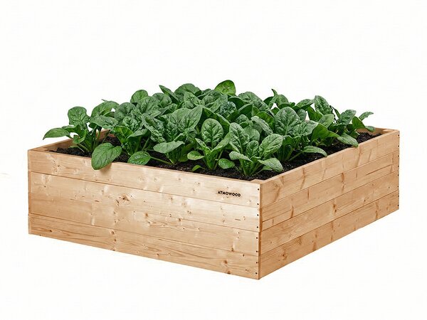 ATMOWOOD Modřínový vyvýšený záhon 120 x 120 x 40 cm hnědý