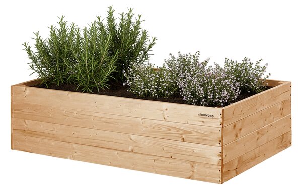 ATMOWOOD Modřínový vyvýšený záhon 140 x 80 x 40 cm hnědý