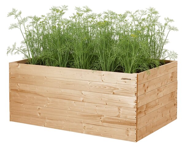 ATMOWOOD Modřínový vyvýšený záhon 140 x 80 x 60 cm hnědý