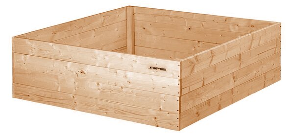 ATMOWOOD Modřínový vyvýšený záhon 120 x 120 x 40 cm hnědý