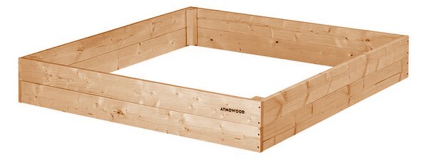 ATMOWOOD Modřínový vyvýšený záhon 120 x 120 x 20 cm hnědý
