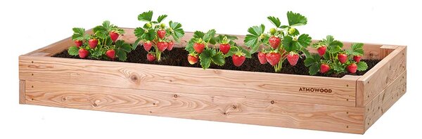 ATMOWOOD Prémiový vyvýšený záhon 200 x 100 x 28 cm hnědý