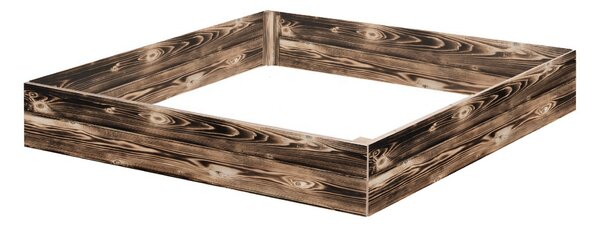 ATMOWOOD Dřevěný vyvýšený záhon 120 x 120 x 20 cm - opálený hnědý