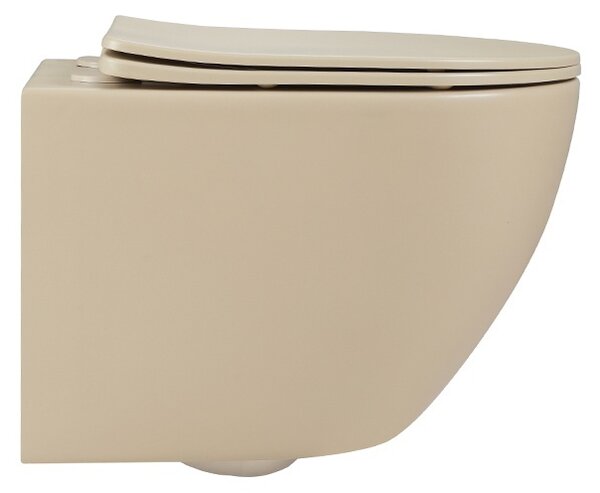 BPS-koupelny Závěsná WC mísa se SoftClose sedátkem HYD-7604, cappucino