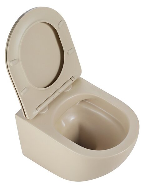 BPS-koupelny Závěsná WC mísa se SoftClose sedátkem HYD-7604, cappucino