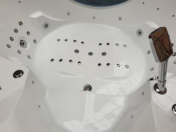 BPS-koupelny Hydromasážní vana HYD-EO932W 155x155 BÍLÁ s ohřevem vody