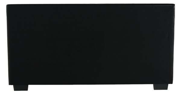 KONDELA Manželská postel s roštem, 160x200, černá ekokůže, MIKEL