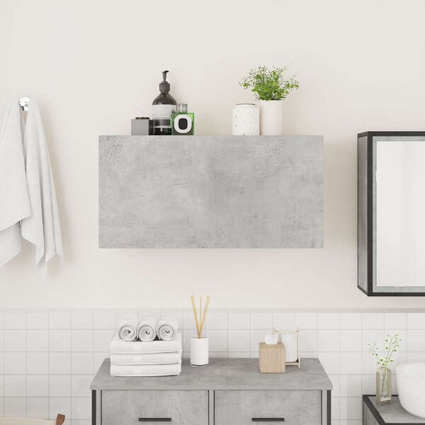 Koupelnová nástěnná skříňka betonově šedá 80x25x40 cm kompozit