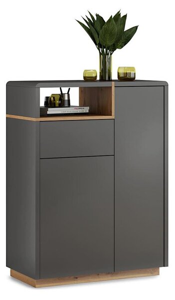 Komoda se zásuvkou FRED 90x120x45 cm antracit/dub artisan