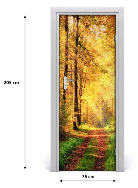 Fototapeta na dveře les podzim 75x205 cm