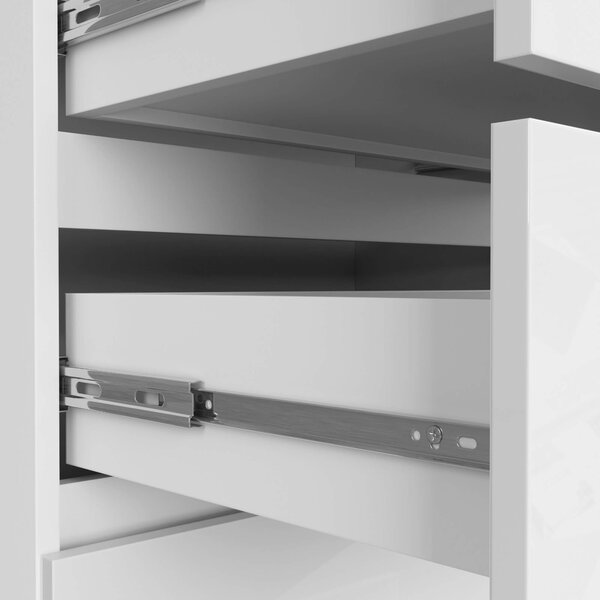 Ak furniture Komoda Kuba 140 cm 10 šuplíků bílá lesk