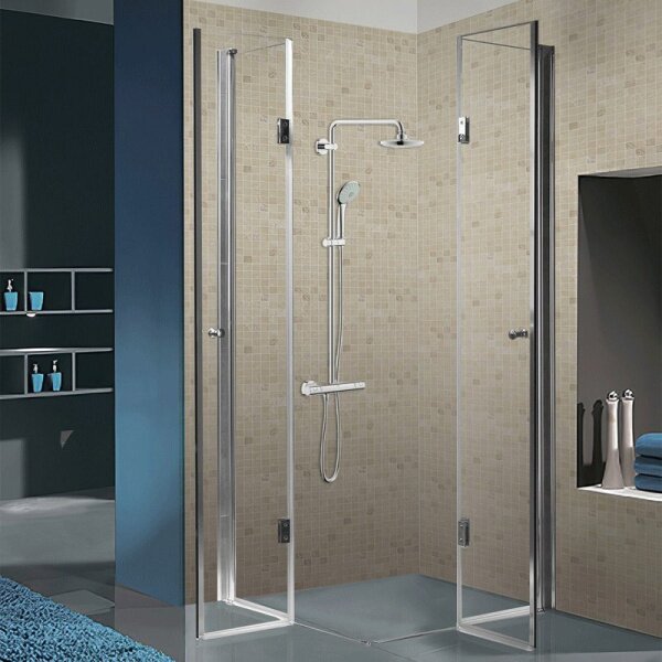 BPS-koupelny Čtvercový sprchový kout HYD-SK1290C 100x100 chrom/transparent + vanička HYD-SSV-ST06A bílá