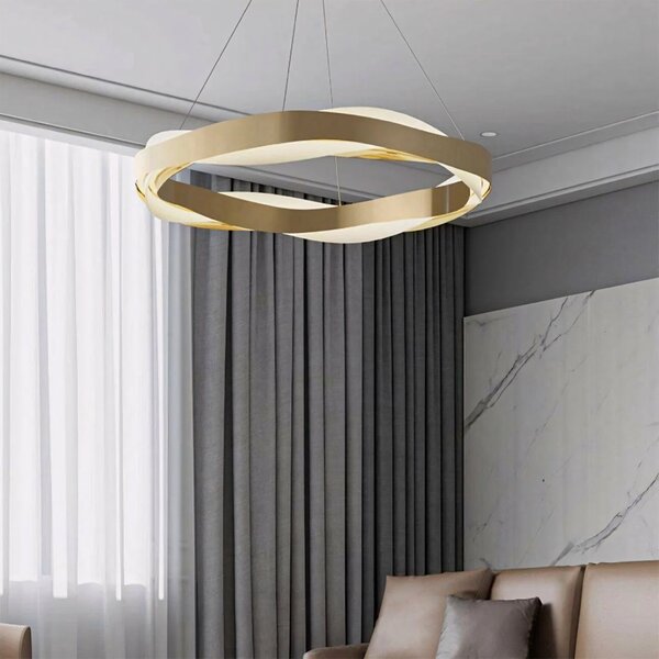 Toolight Závěsné stropní LED osvětlení APP1802-CP zlatá kartáčovaná