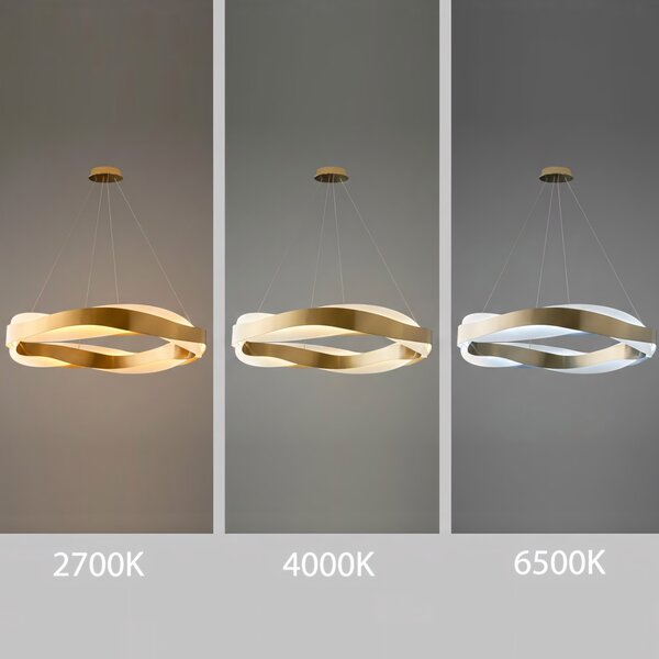 Toolight Závěsné stropní LED osvětlení APP1802-CP zlatá kartáčovaná