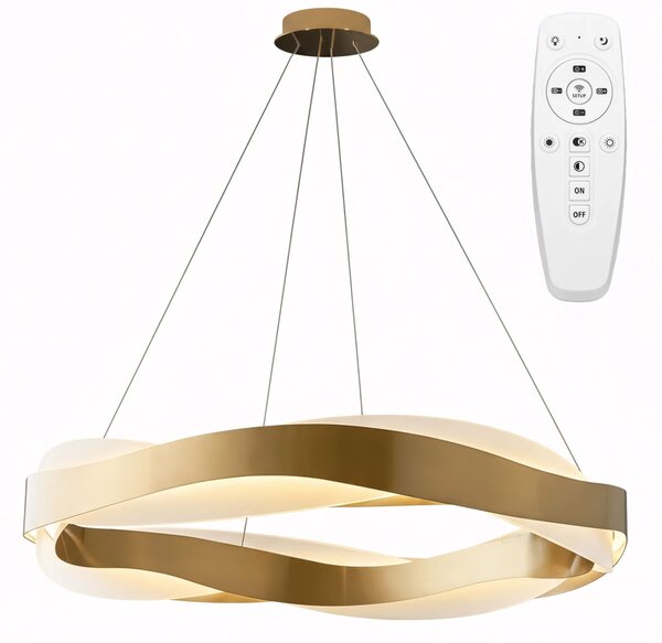 Toolight Závěsné stropní LED osvětlení APP1802-CP zlatá kartáčovaná