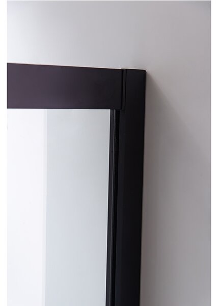 BPS-koupelny Čtvrtkruhový sprchový kout HYD-RK01B 90x90 cm černý/transparent + vanička HYD-RSV-SXL01B černá
