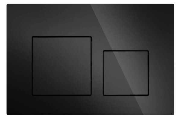 UPTrend Ovládací tlačítko pro WC podomítkové moduly YOSEMITE SHINY BLACK UP005‑B18, černá lesk