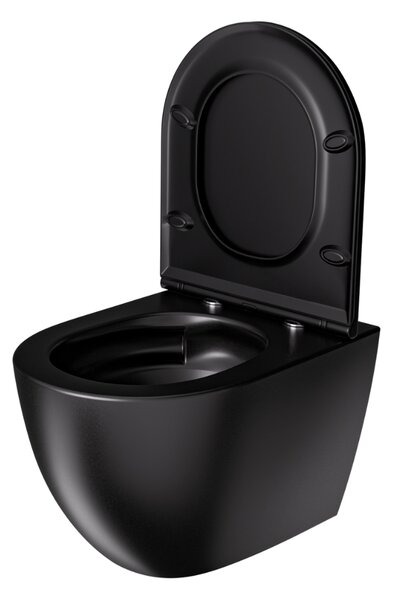 UPTrend Závěsný WC komplet bez příruby CANEO VORTEX TR2196DF‑U18 včetně Soft-Close sedátka, černá mat