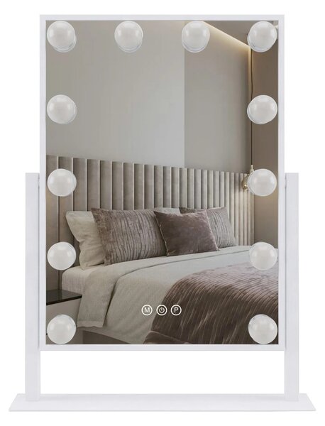 Rea Kosmetické zrcadlo 30x40 cm s regulovatelným LED osvětlením HOM-12023