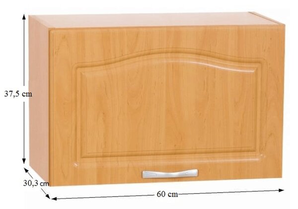 KONDELA Horní skříňka, olše, LORA MDF NEW KLASIK W600K