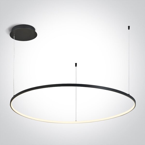 ONE-light Lustr Ringo 1, 48W, 3550lm, 100cm, stmívatelný, 230V, IP20, černý