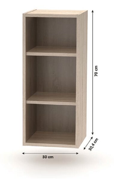 Horní otevřená skříňka, dub sonoma, NOVA PLUS NOPL-001-OH